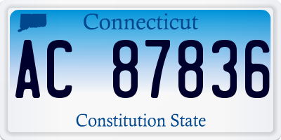CT license plate AC87836