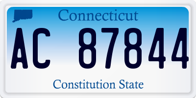 CT license plate AC87844