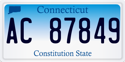 CT license plate AC87849