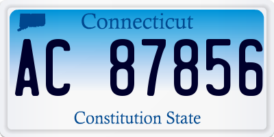 CT license plate AC87856