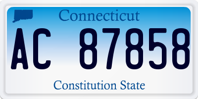 CT license plate AC87858