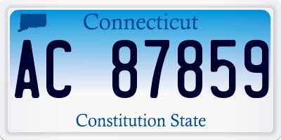 CT license plate AC87859
