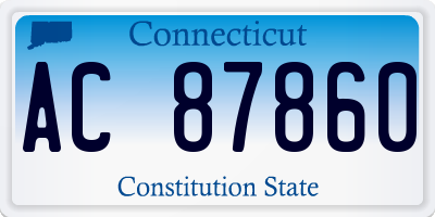 CT license plate AC87860