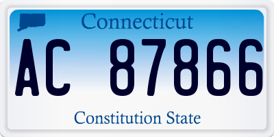 CT license plate AC87866