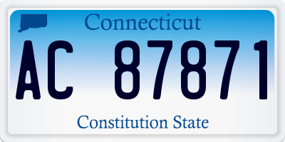 CT license plate AC87871