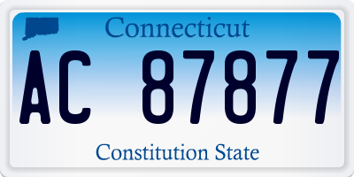 CT license plate AC87877