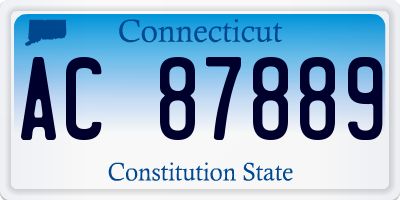 CT license plate AC87889