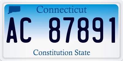 CT license plate AC87891