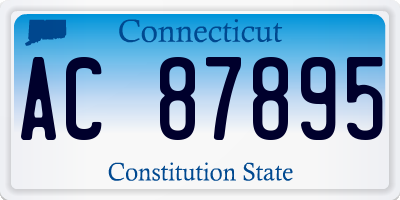 CT license plate AC87895