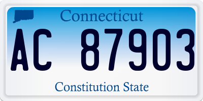 CT license plate AC87903