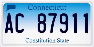 CT license plate AC87911