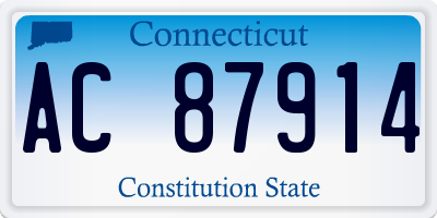 CT license plate AC87914