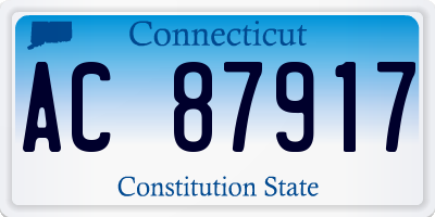 CT license plate AC87917