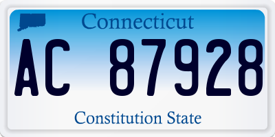 CT license plate AC87928