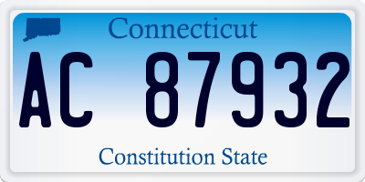 CT license plate AC87932