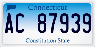CT license plate AC87939