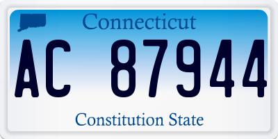 CT license plate AC87944
