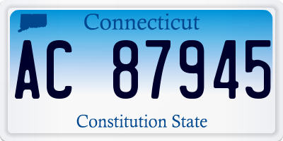 CT license plate AC87945