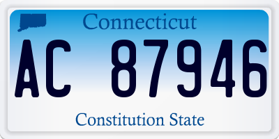 CT license plate AC87946