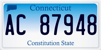 CT license plate AC87948