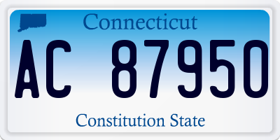 CT license plate AC87950