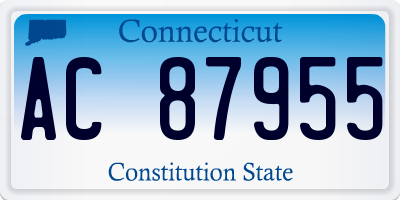 CT license plate AC87955