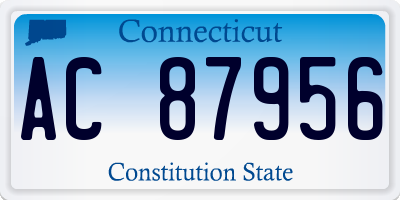 CT license plate AC87956