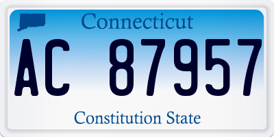 CT license plate AC87957