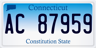 CT license plate AC87959