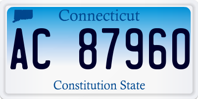CT license plate AC87960