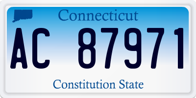 CT license plate AC87971