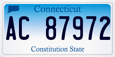 CT license plate AC87972