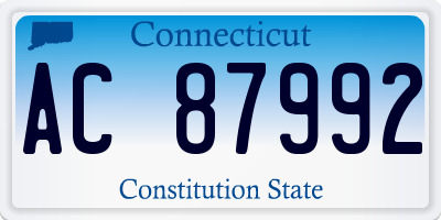 CT license plate AC87992