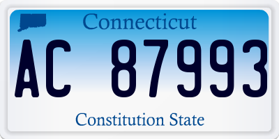 CT license plate AC87993
