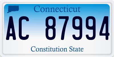 CT license plate AC87994