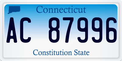 CT license plate AC87996