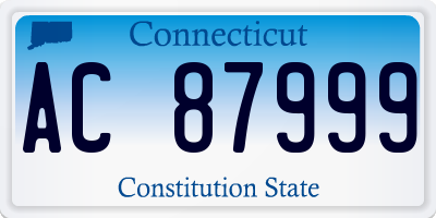 CT license plate AC87999