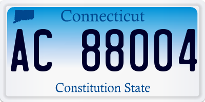 CT license plate AC88004