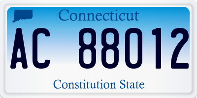 CT license plate AC88012