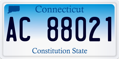 CT license plate AC88021