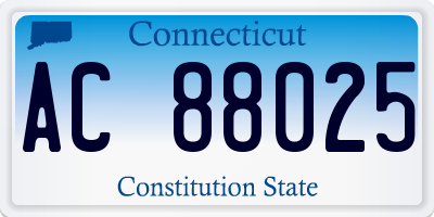 CT license plate AC88025