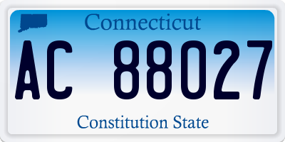 CT license plate AC88027