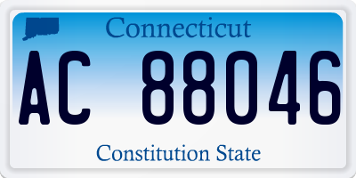 CT license plate AC88046