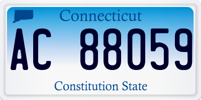 CT license plate AC88059