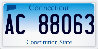 CT license plate AC88063
