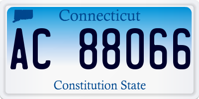 CT license plate AC88066