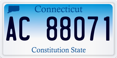 CT license plate AC88071