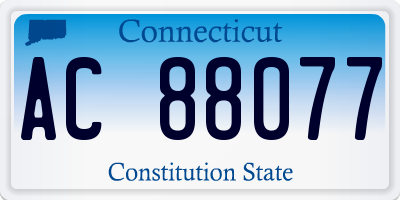 CT license plate AC88077