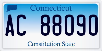 CT license plate AC88090
