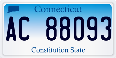 CT license plate AC88093
